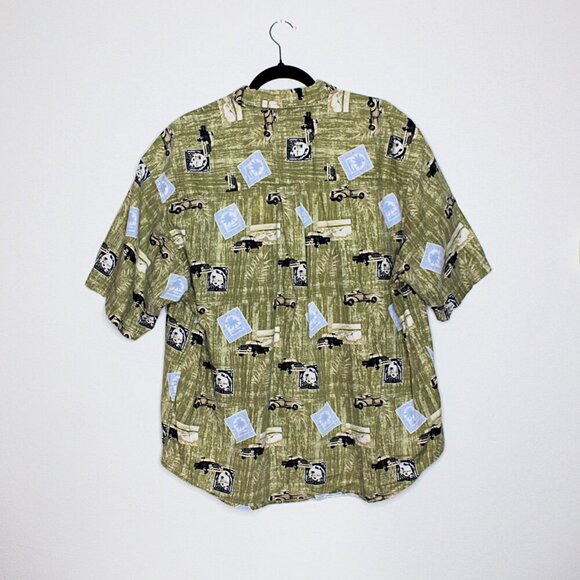 Retro Puritan Men's XL Button Down Shirt Classic Trucks Palm Trees - Picture 2 of 5